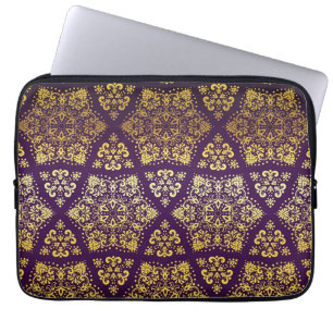 Brocade pattern laptop sleeve