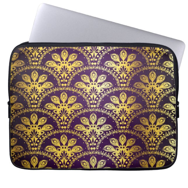 Brocade pattern laptop sleeve (Front)