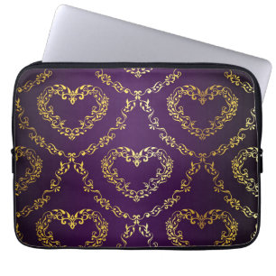 Brocade pattern laptop sleeve
