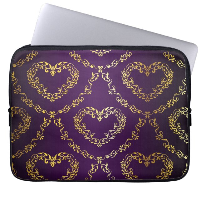Brocade pattern laptop sleeve (Front)