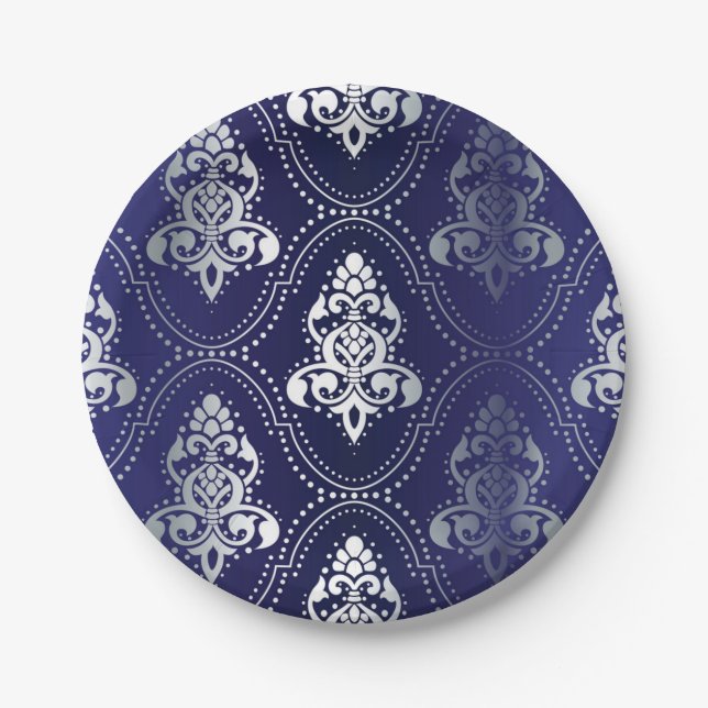 Brocade pattern paper plate (Front)
