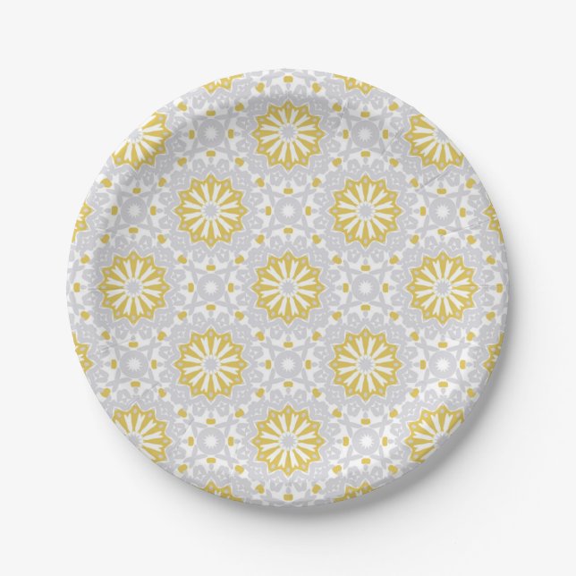 Brocade pattern paper plate (Front)