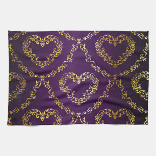 Brocade pattern tea towel