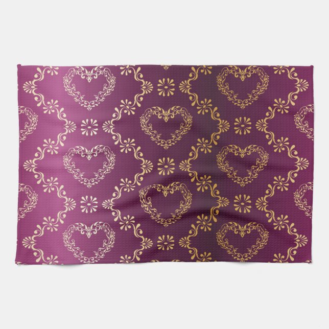 Brocade pattern tea towel (Horizontal)