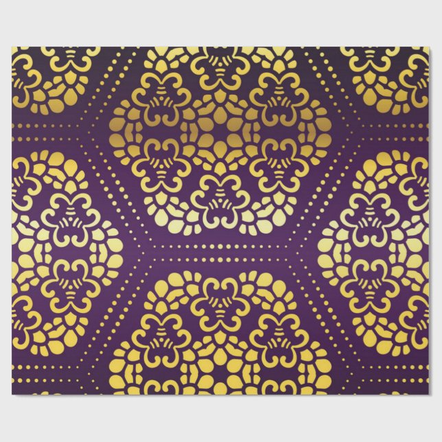 Brocade pattern wrapping paper (Flat)