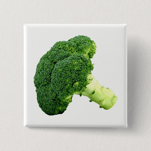Broccoli 15 Cm Square Badge (Front)