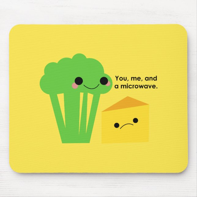 Broccoli and Cheese Mouse Pad (Front)