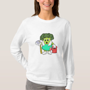 Broccoli as Farmer with Watering can T-Shirt