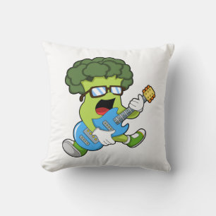 Broccoli as Musician with Guitar Cushion