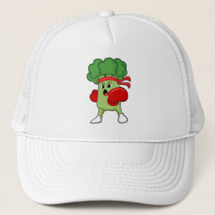 Broccoli at Boxing with Boxing gloves Trucker Hat