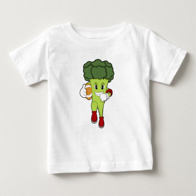 Broccoli at Football Sports Baby T-Shirt (Front)