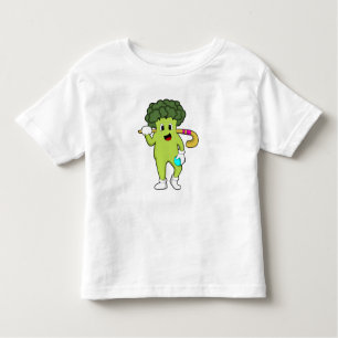 Broccoli at Hockey with Hockey bat Toddler T-Shirt