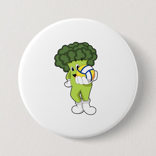 Broccoli at Volleyball Sports 7.5 Cm Round Badge (Front)