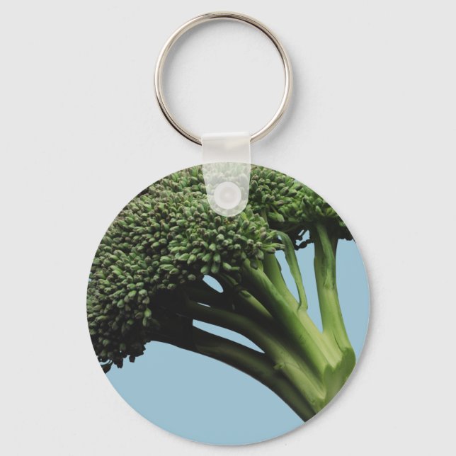 Broccoli Basic Button Keychain (Front)
