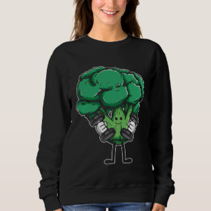 Broccoli Bodybuilding Fitness Equipment Workout Ve Sweatshirt