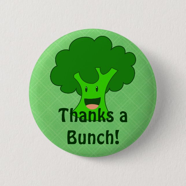 Broccoli Bunch 6 Cm Round Badge (Front)