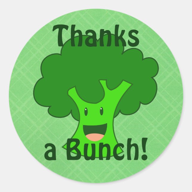 Broccoli Bunch Classic Round Sticker (Front)