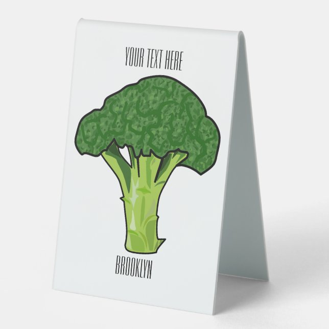 Broccoli cartoon illustration (Front)