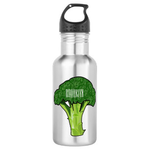 Broccoli cartoon illustration 532 ml water bottle