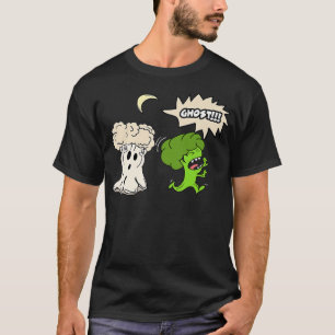 Broccoli Cauliflower Ghost Vegetarian Vegan T-Shirt