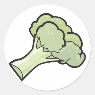 broccoli classic round sticker
