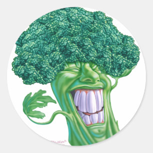 broccoli classic round sticker