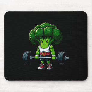 Broccoli Deadlift Weightlifting Gym Vegan Tee Powe Mouse Pad