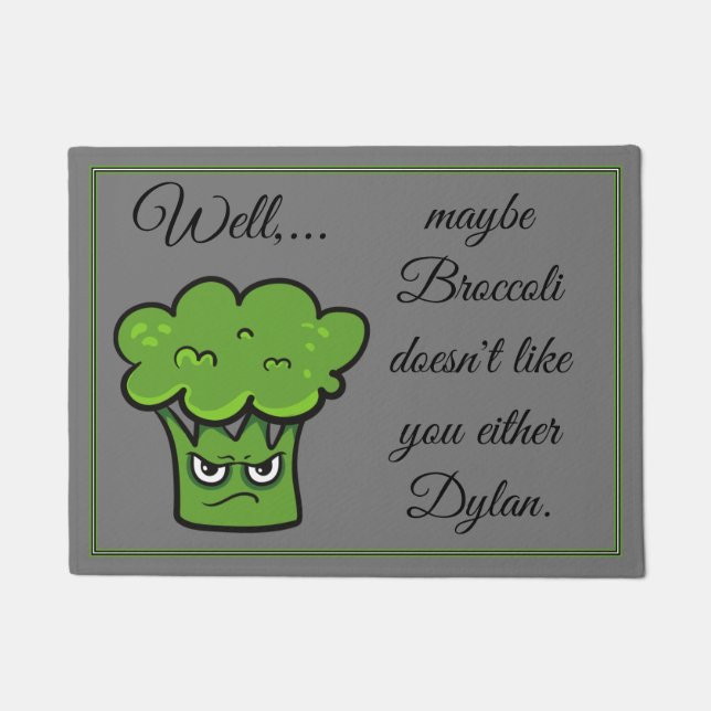 Broccoli doesn't like you doormat (Front)
