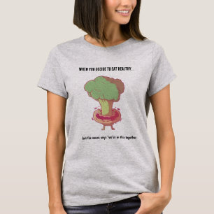 Broccoli Doughnut – Funny Food Pun Illustration T-Shirt