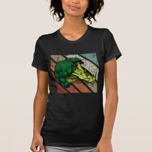 Broccoli Gift Retro Vegan Food Vegetables Broccoli T-Shirt