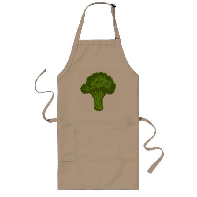 Broccoli Graphic Long Apron (Front)
