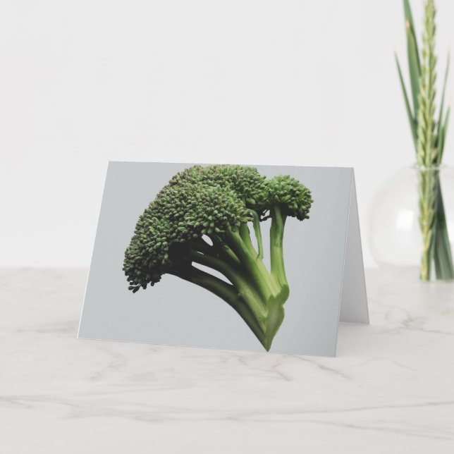 Broccoli Greeting Card, white envelopes included Card (Front)