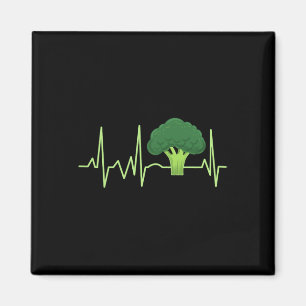 Broccoli Heartbeat Broccoli Lover Gift Magnet