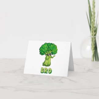Broccoli is my Bro Fitness Veggie Power Vegan Bro  Card