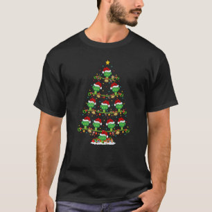 Broccoli  Lights Xmas Santa Broccoli Christmas Tre T-Shirt
