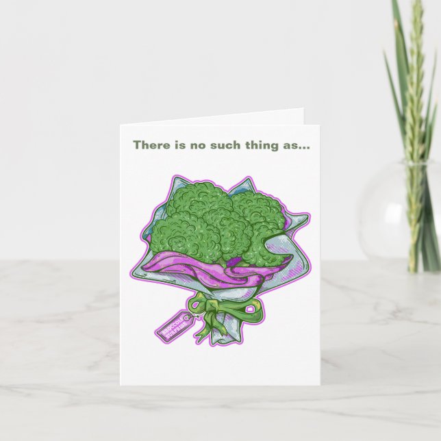 Broccoli Lover Funny Bouquet  Card (Front)