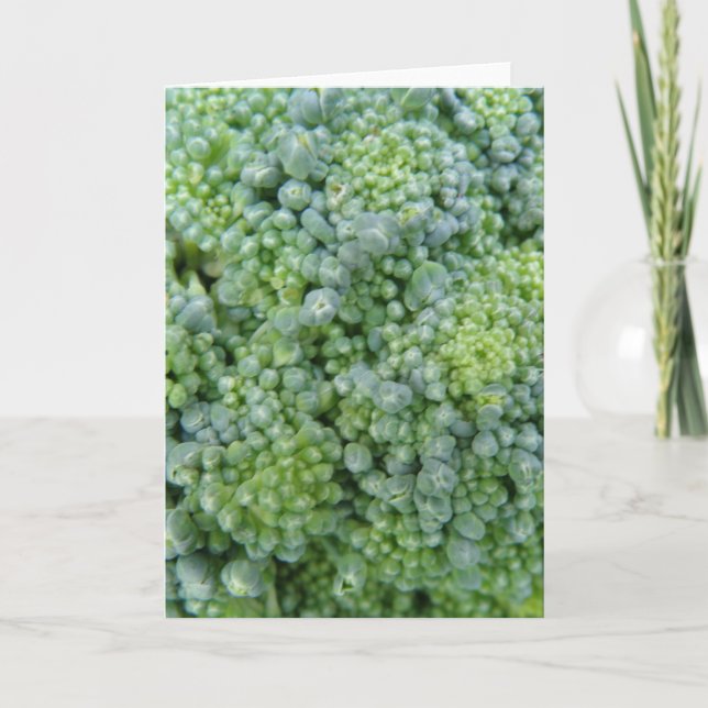 Broccoli Macro Greeting Card (Front)