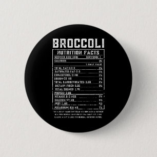 Broccoli Nutrition Facts Thanksgiving Food Hallowe 6 Cm Round Badge