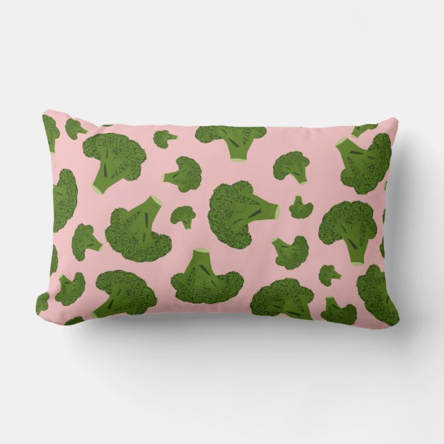 Broccoli Pattern Lumbar Cushion (Front)