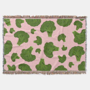 Broccoli Pattern Throw Blanket