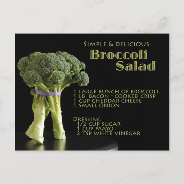 Broccoli Recipe Postcard (Front)