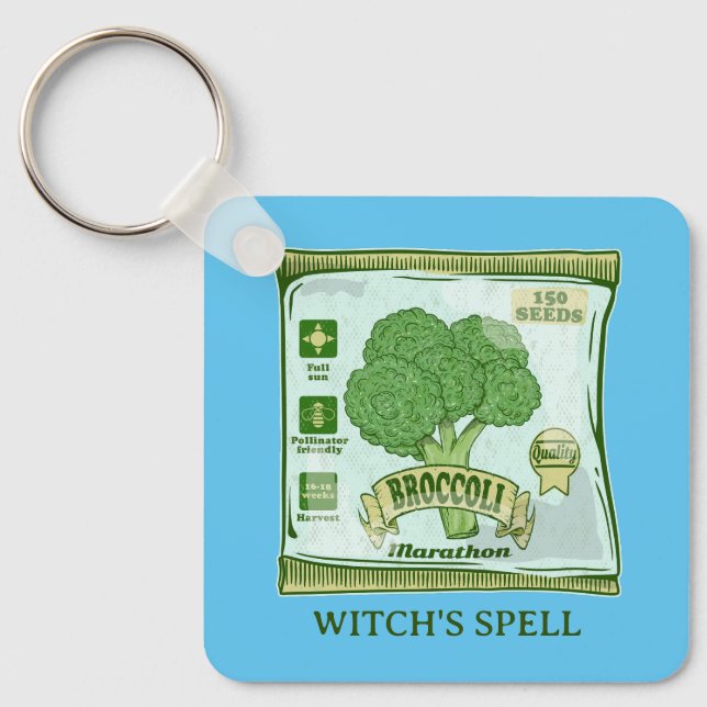 Broccoli Seeds growing vegetables Key Ring (Front)