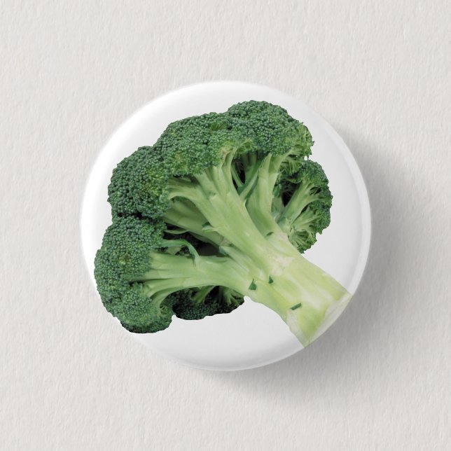 Broccoli Standard, 2¼ Inch Round Button (Front)