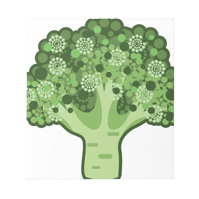 Broccoli Vector Icon Notepad (Front)