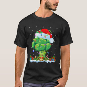 Broccoli Vegetable Lover Matching Santa Broccoli C T-Shirt