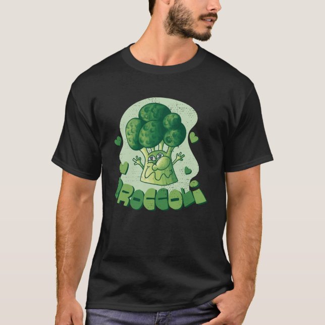 Broccoli Vegetable Nutrition Facts Vegetarian Vega T-Shirt (Front)