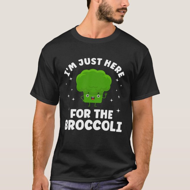 Broccoli  Vegetable Vegetarian Broccoli Vegan Food T-Shirt (Front)