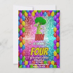 Broccoli Vegetarian Green Eco Friendly themed Invitation