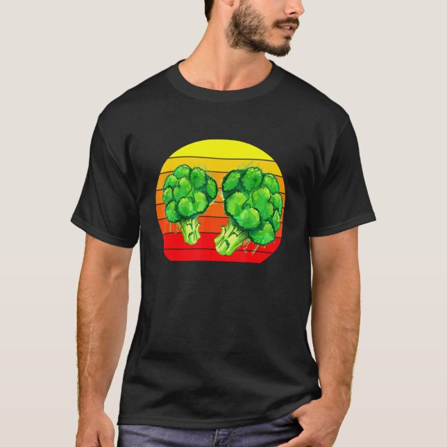 Broccoli Vintage Sunset - Broccoli 1 T-Shirt (Front)
