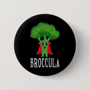 Broccula Funny Broccoli Halloween Lazy Costume 6 Cm Round Badge
